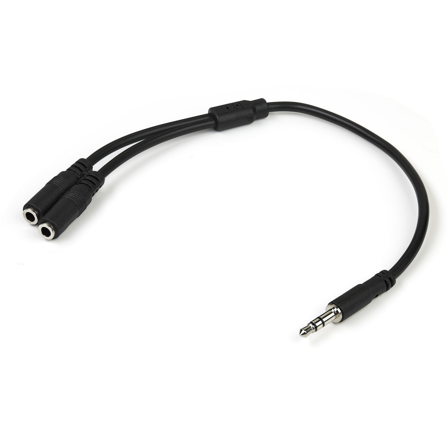 Split one headphone jack into two separate jacks - 3.5mm audio splitter - mini jack splitter - headphone y cable - 3.5mm y cable - headphone splitter cable