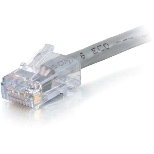 C2G-75ft Cat6 Non-Booted Network Patch Cable (Plenum-Rated) - Gray (15275) Category 6 for Network Device - RJ-45 Male - RJ-45 Male - Plenum-Rated - 75ft - Gray