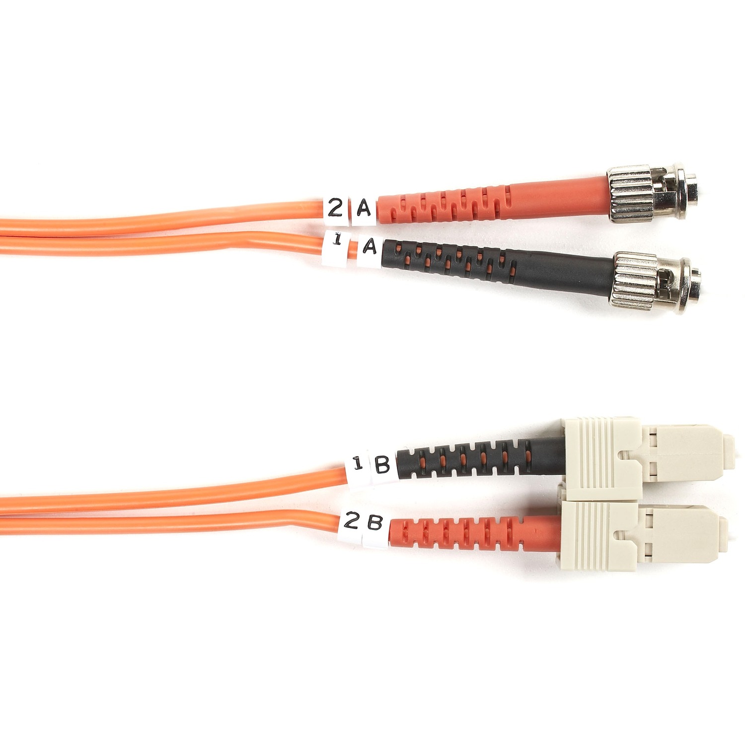 16.40 ft Fiber Optic Network Cable for Transceiver, Switch, Server, Network Device - First End: 2 x ST Network - Male - Second End: 2 x SC Network - Male - 10 Gbit/s - Patch Cable - OFNR - 50/125 &amp;micro;m - Orange