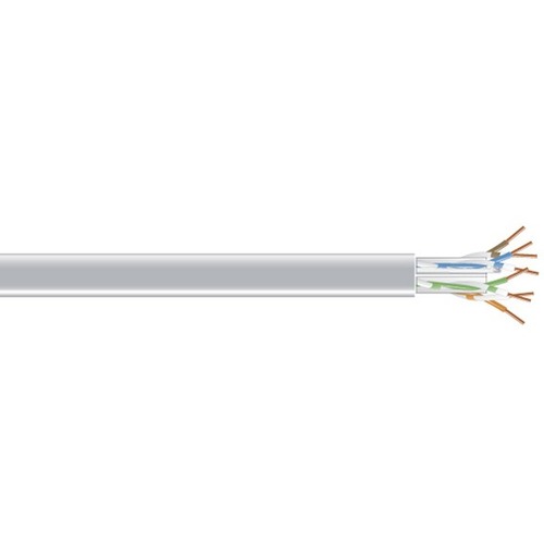 1000 ft Category 5e Network Cable for Network Device - First End: Bare Wire - Second End: Bare Wire - CM - 24 AWG - Gray
