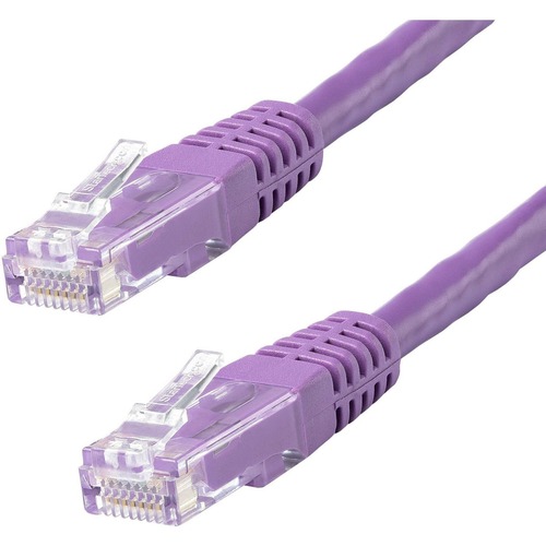 10ft Purple CAT6 Ethernet cable delivers Multi Gigabit 1/2.5/5Gbps &amp; 10Gbps up to 160ft - 650MHz - Fluke tested to ANSI/TIA-568-2.D Category 6 - 24 AWG stranded 100% copper UL Rated wire (E132276-A) - 100W PoE - 10 foot - ETL - Molded UTP patch cord