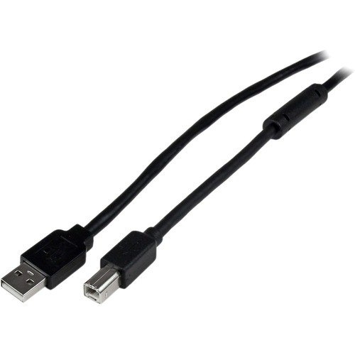Extend the distance between your USB 2.0 devices by up to 65ft - USB A B Cable - Long USB Cable - 20m USB Cable - 65 ft USB 2.0 Active Cable - 20 m USB Printer Cable - 20 meter Active USB 2.0 Cable - 1x USB 'A' (M), 1x USB 'B' (M) - Black