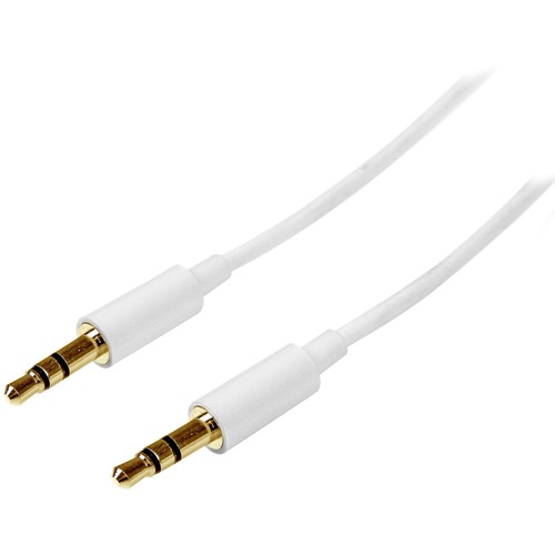Listen to your iPod&amp;reg; / MP3 player on your car or home stereo - Male to Male 3.5mm Cable - 3.5mm Audio Cable - 2m Aux Stereo Cable - Stereo Mini Jack Cable - Male to Male Headphone Cable - 2x 3.5mm Mini Jack (M) White - 2 meter
