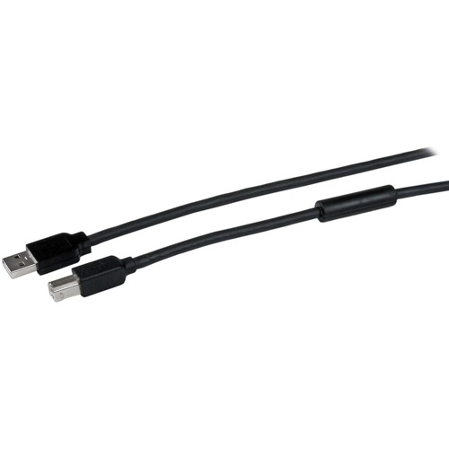 Connect USB 2.0 devices up to 50ft away, with no signal loss - Active USB 2.0 cable - 50 ft USB Cable - 15m USB Cable - 50 foot USB Cable - 50 ft USB Printer Cable - Long USB Cable - 1x USB 'A' (M), 1x USB 'B' (M) - Black