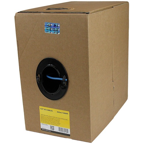 Make reliable Ethernet connections in applications requiring plenum rated Cat5e Cable - Cat5e Bulk Cable - Cat5e Plenum Cable - 1000 ft Cat5e Cable - Cat5e Plenum 1000ft - Cat5e CMP / FT6 Plenum Fire Rating - 24 AWG - Cat 5e Plenum 1000ft Bulk - Blue