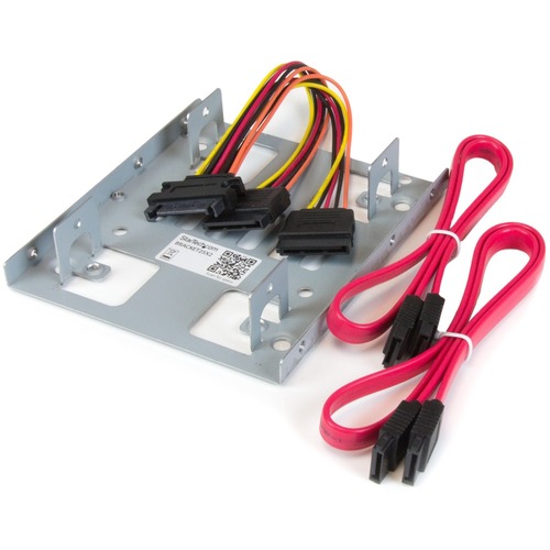 Mount two 2.5in SATA SSDs/HDDs into a single 3.5in drive bay - Hard Drive Mounting Bracket - 2.5 to 3.5 Hard Drive Adapter - 2.5 to 3.5 Bracket - SSD Mounting Bracket - Hard Drive Mounting Brackets - Hard Drive Mounting Kit - SSD Mounting Kit
