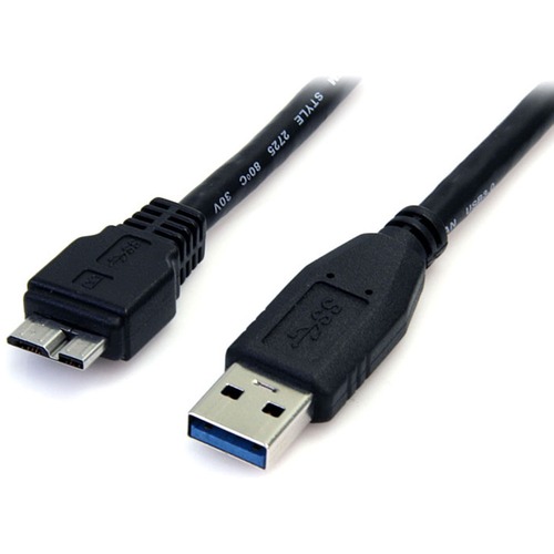 StarTech 0.5m (1.5ft) Black SuperSpeed USB 3.0 Cable A to Micro B - M/M (USB3AUB50CMB) Connect a USB 3.0 Micro USB external hard drive to your computer - USB 3.0 Micro B - Micro USB 3.0 Cable - USB 3.0 to Micro B - SuperSpeed USB 3.0 Cable - USB 3 A to B Cable - Micro USB 3.0 to USB 3.0 - 0.5m 1.5ft Black USB 3.0 A to Micro B - M/M