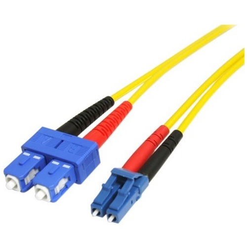 StarTech 7m Fiber Optic Cable - Single-Mode Duplex 9/125 - LSZH - LC/SC - OS1 - LC to SC Fiber Patch Cable (SMFIBLCSC7) 22.97 ft Fiber Optic Network Cable for Network Device - First End: 2 x LC Network - Male - Second End: 2 x SC Network - Male - Patch Cable - 9/125 µm - Yellow - 1 Each