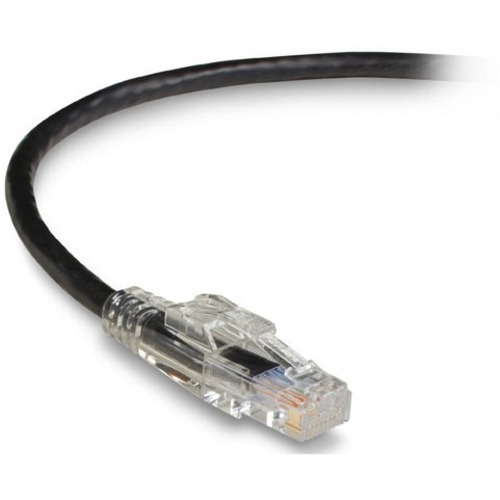 3 ft Category 6 Network Cable for Patch Panel, Wallplate, Network Device - First End: 1 x RJ-45 Network - Male - Second End: 1 x RJ-45 Network - Male - 1 Gbit/s - Patch Cable - Gold Plated Contact - CM - 24 AWG - Black