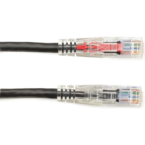 25 ft Category 5e Network Cable for Patch Panel, Wallplate, Network Device - First End: 1 x RJ-45 Network - Male - Second End: 1 x RJ-45 Network - Male - 1 Gbit/s - Patch Cable - Gold Plated Contact - CM - 24 AWG - Black