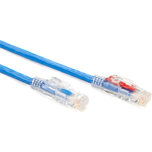 2 ft Category 5e Network Cable for Patch Panel, Wallplate, Network Device - First End: 1 x RJ-45 Network - Male - Second End: 1 x RJ-45 Network - Male - 1 Gbit/s - Patch Cable - Gold Plated Contact - CM - 24 AWG - Blue