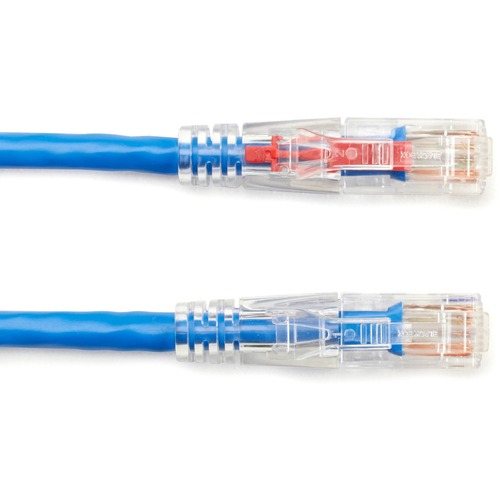 Black Box GigaBase 3 Cat.5e UTP Patch Network Cable (C5EPC70BL06) 6 ft Category 5e Network Cable for Patch Panel, Wallplate, Network Device - First End: 1 x RJ-45 Network - Male - Second End: 1 x RJ-45 Network - Male - 1 Gbit/s - Patch Cable - Gold Plated Contact - CM - 24 AWG - Blue