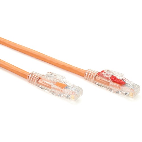 4 ft Category 5e Network Cable for Patch Panel, Wallplate, Network Device - First End: 1 x RJ-45 Network - Male - Second End: 1 x RJ-45 Network - Male - 1 Gbit/s - Patch Cable - Gold Plated Contact - CM - 24 AWG - Orange