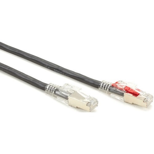 Black Box GigaBase 3 Cat.5e (F/UTP) Patch Network Cable (C5EPC70SBK20) 20 ft Category 5e Network Cable for Patch Panel, Wallplate, Network Device - First End: 1 x RJ-45 Network - Male - Second End: 1 x RJ-45 Network - Male - 1 Gbit/s - Patch Cable - Shielding - Gold Plated Contact - CM - 24 AWG - Black