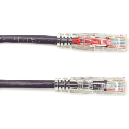 2 ft Category 5e Network Cable for Patch Panel, Wallplate, Network Device - First End: 1 x RJ-45 Network - Male - Second End: 1 x RJ-45 Network - Male - 1 Gbit/s - Patch Cable - Gold Plated Contact - CM - 24 AWG - Purple
