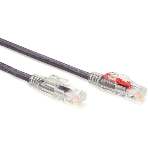 3 ft Category 5e Network Cable for Patch Panel, Wallplate, Network Device - First End: 1 x RJ-45 Network - Male - Second End: 1 x RJ-45 Network - Male - 1 Gbit/s - Patch Cable - Gold Plated Contact - CM - 24 AWG - Purple