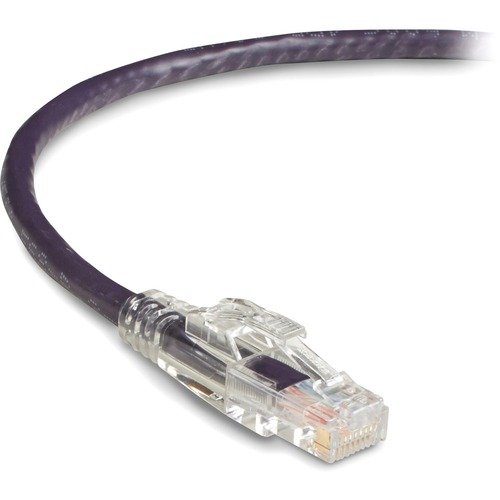 10 ft Category 5e Network Cable for Patch Panel, Wallplate, Network Device - First End: 1 x RJ-45 Network - Male - Second End: 1 x RJ-45 Network - Male - 1 Gbit/s - Patch Cable - Gold Plated Contact - CM - 24 AWG - Purple