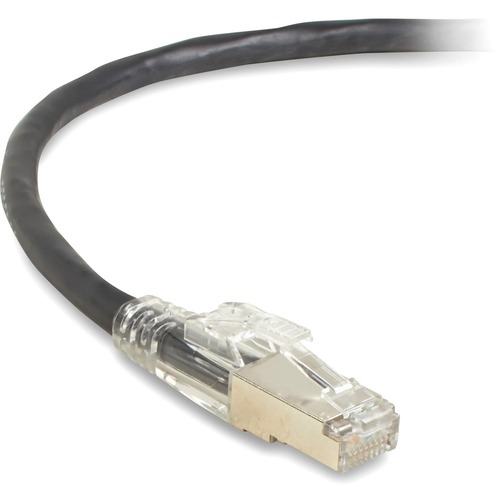 3 ft Category 6a Network Cable for Patch Panel, Network Device - First End: 1 x RJ-45 Network - Male - Second End: 1 x RJ-45 Network - Male - 10 Gbit/s - Patch Cable - Shielding - Gold Plated Contact - CM - 26 AWG - Black