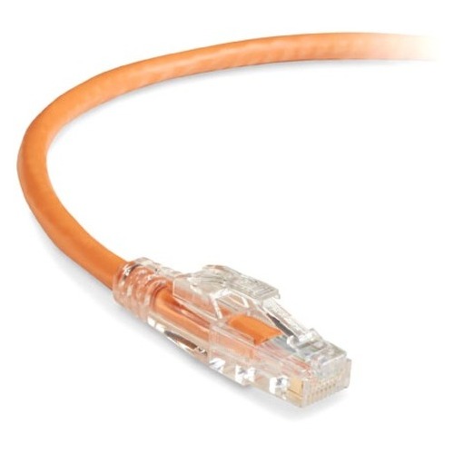 Black Box GigaTrue 3 Cat.6 UTP Patch Network Cable (C6PC70OR06) 6 ft Category 6 Network Cable for Patch Panel, Wallplate, Network Device - First End: 1 x RJ-45 Network - Male - Second End: 1 x RJ-45 Network - Male - 1 Gbit/s - Patch Cable - Gold Plated Contact - CM - 24 AWG - Orange