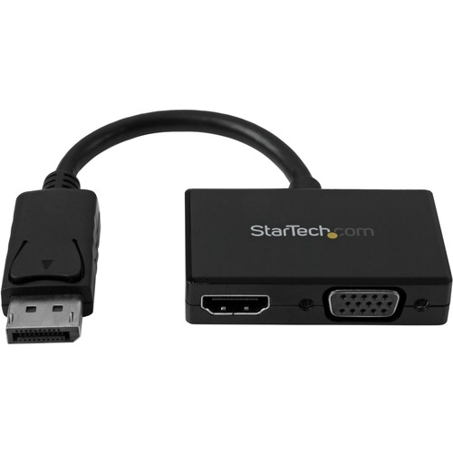Connect your DisplayPort equipped computer system to an HDMI or VGA display - Displayport to HDMI - DisplayPort to VGA - DP to HDMI - DP to VGA - Ultrabook to projector - laptop video output - DisplayPort to VGA and HDMI