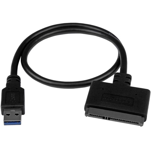 Connect a 2.5" SATA SSD/HDD to your computer using this USB 3.1 Gen 2 (10 Gbps) ultra-portable adapter cable - USB 3.1 to SATA adapter for 2.5" SATA SSD/HDD Drives - USB SATA Adapter / SATA to USB 3.1 Gen 2 Converter / USB 3.1 to SATA Adapter / USB 3.1 to SATA III Converter / HDD SSD Adapter Cable - Supports SATA III (6 Gbps) - Powered directly from the USB port - UASP support - Backward compatible with USB 3.0, 2.0 and 1.x