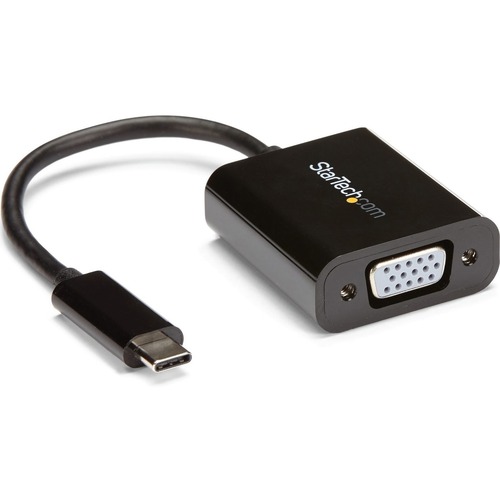 Connect your MacBook, Chromebook or laptop with USB-C to a VGA monitor/projector - Hassle-free setup with reversible USB Type C connector - lightweight/compact - Thunderbolt 3 compatible - Resolutions up to 1920x1200 - Upgraded version is CDP2VGAEC