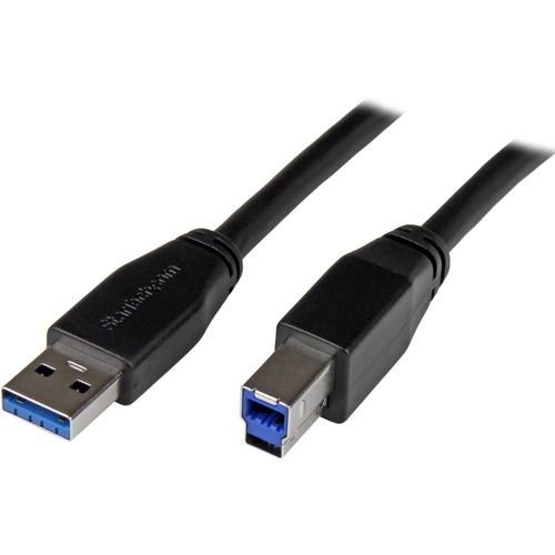 Connect USB 3.0 devices up to 5m away, with no signal loss - USB 3.0 A to B Cable - 5m USB 3.0 Cable - M/M - 15 ft Active USB 3.0 USB-A to USB-B Cable - USB A to B Cable - USB 3.1 Gen 1 (5 Gbps)