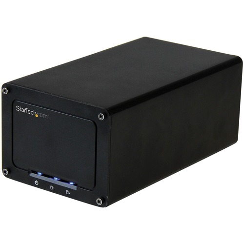 Turn two 2.5" SATA SSDs or HDDs into a high-performance storage solution with UASP and RAID - Compact dual external enclosure - Aluminum - USB 3.1 (10Gbps) - SATA I/II/III - Supports RAID 0, 1, Big, JBOD - Compatible with USB 3.0 and 2.0 Systems