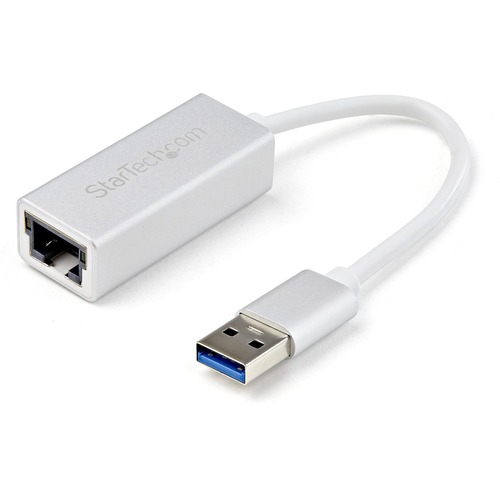Add a Gigabit Ethernet port to your MacBook, Chromebook or tablet - USB Ethernet NIC network adapter with silver finish in sleek aluminum design - Native driver support (Windows, Mac, Chrome OS) - USB network adapter with Realtek RTL8153 chip