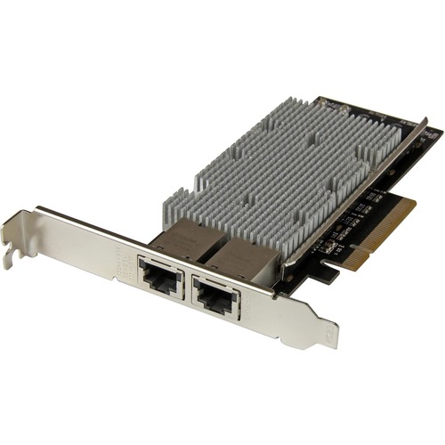 Add two 10 Gigabit Ethernet ports (10Gbps) to a client, server or workstation through one PCI Express slot - Dual-port 10GbE network interface card w/ Intel X540 chip - PCIe 10G NIC w/ two 100/1000/10G RJ45 ports - 2-port PCI Express 10 Gigabit NIC