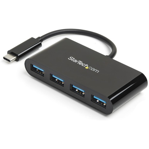 Turn a laptop's USB Type-C port into four USB Type-A ports (5Gbps) using this bus-powered hub - 4 Port USB Hub - USB C to USB Hub- USB Port Expander - USB-C to Multiple USB - USB C to USB Adapter - USB Powered Hub - USB Type C Hub - USB Multiport Hub