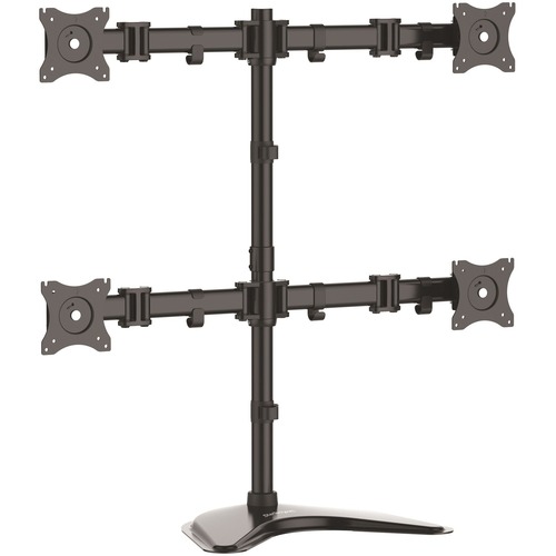 Increase productivity and free up space by mounting four monitors to this attractive desktop stand - Quad Monitor Stand works on all VESA Mount compliant monitors incl Acer, HP and Samsung - Steel - 4 Monitor Stand for Monitors up to 27" (17.6lb/8kg)