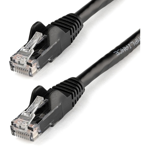 14ft Black CAT6 Ethernet cable delivers Multi Gigabit 1/2.5/5Gbps &amp; 10Gbps up to 160ft - 650MHz - Fluke tested to ANSI/TIA-568-2.D Category 6 - 24 AWG stranded 100% copper UL Rated wire (E132276-A) 100W PoE - 14 foot - ETL - Snagless UTP patch cord