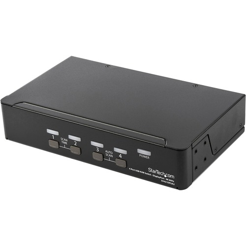 4 Port DisplayPort KVM Switch with Audio/ Hotkey/ Manual Switching - 3840 x 2160 60Hz - 4K UHD - HDCP - DP 1.2 - USB 2.0 Hub - MST Passthrough - Steel housing - OS independent works with Dell Lenovo HP - 3 year warranty - TAA Compliant