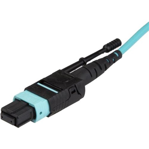 32.80 ft Fiber Optic Network Cable for Patch Panel, Switch, Network Device, Server, Router, Media Converter, Hub - First End: 1 x MTP/MPO Network - Female - Second End: 1 x MTP/MPO Network - Female - 40 Gbit/s - 50/125 &amp;micro;m - Aqua - 1 Each