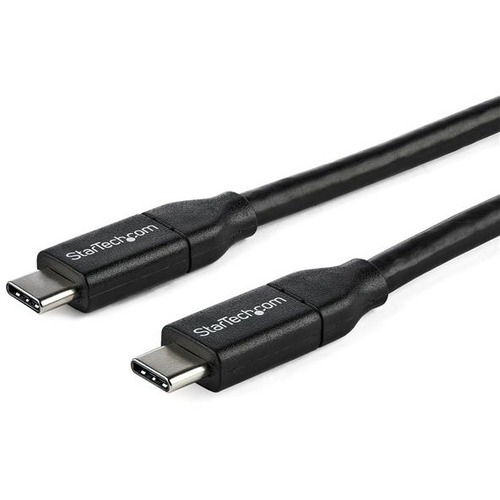 3.28 ft Thunderbolt 3 Data Transfer Cable for Notebook, MacBook Pro, MacBook, Chromebook, Power Bank, Docking Station - First End: 1 x 24-pin USB 2.0 Type C Thunderbolt 3 - Male - Second End: 1 x 24-pin USB 2.0 Type C Thunderbolt 3 - Male - 480 Mbit/s - Shielding - Nickel Plated Connector - 24/26 AWG - Black - 1 Each