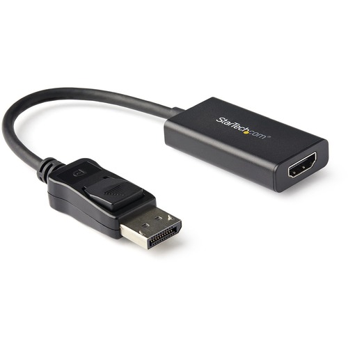 DisplayPort to HDMI adapter dongle w/HDR10 - 4K 60Hz (3840x2160)/1080p/18Gbps/4:4:4 chroma subsampling/7.1ch Audio/HDCP 2.2/DPCP - Compact Active DP 1.4 to HDMI 2.0b video converter supports any DP/DP++ source - Latching DP connector - OS Independent