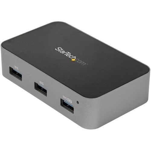 4-Port USB-C hub SuperSpeed 10Gbps USB 3.2/3.1 Gen 2 - USB Type-C laptop/desktop to 4xUSB-A (1xBC 1.2) - USB-C hub with power adapter - 7.5W/1.5A charging or 12W/2.4A standalone - 39in cable - OS independent - Works w/ TB3 &amp; USB 3.0/2.0 - Mountable