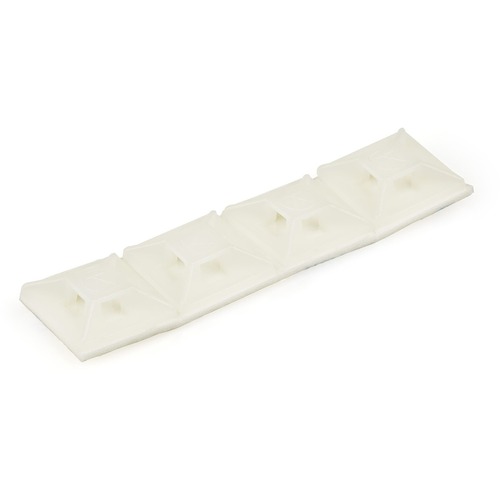 Mounts cable ties to wall/ceiling - Works with 0.13in wide ties - Adhesive tape/built-in screw hole - Nylon 66 - UL94 V-2 Fire Rated/UL Approved/RoHs/TAA - Available in Medium (CBMCTM2) for 0.18in wide ties / Large (CBMCTM3) for 0.21in wide ties