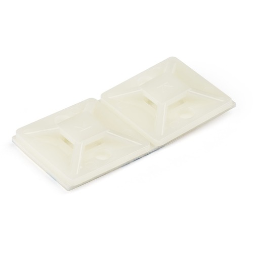 Mounts cable ties to wall/ceiling - Works with 0.18in wide ties - Adhesive tape/built-in screw hole - Nylon 66 - UL94 V-2 Fire Rated/UL Approved/RoHs/TAA - Available in Small (CBMCTM2) for 0.13in wide ties / Large (CBMCTM3) for 0.21in wide ties