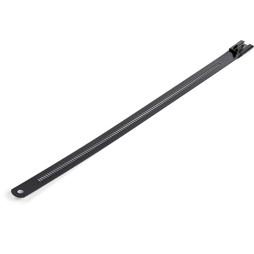 StarTech 9"(22cm) Metal Cable Ties, 2-1/4"(55mm) Bundle Dia. 100lb(45kg) Tensile Strength, Nylon Coated Stainless Steel Ties, 50 Pack (CBMMCT) Bulk 50 pack durable & strong 316SS stainless steel cable ties - Metal detectable zip ties - Nylon 11 coated - 9in/225mm X 0.29in/7.6mm (L X W) | Self locking for management of computer cable/wire bundles up to 2.28in in diameter - Indoor/outdoor use