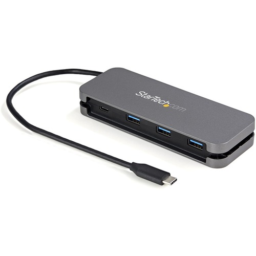 Bus Powered 4 Port USB-C hub - USB Type-C laptop to 3xUSB-A &amp; 1xUSB-C - SuperSpeed 5Gbps USB 3.2/3.1 Gen 1 - 11in long host cable w/hideaway cable management - Up to 15W shared power - OS independent - Thunderbolt 3 compatible - USB 3.0/2.0 support