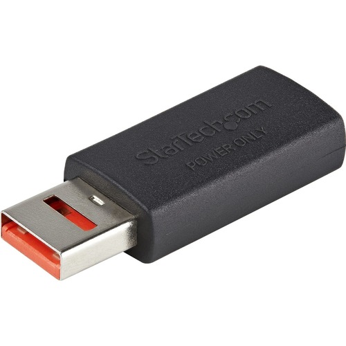 USB-A data blocking charging only adapter prevents data theft/spyware/malware - Power-Only No Data Pins - Male/Female Physical Data Blocker Charger Protector - 5V/2.4A/12W max - Ideal for High Security corporate/government/defence/education/airport