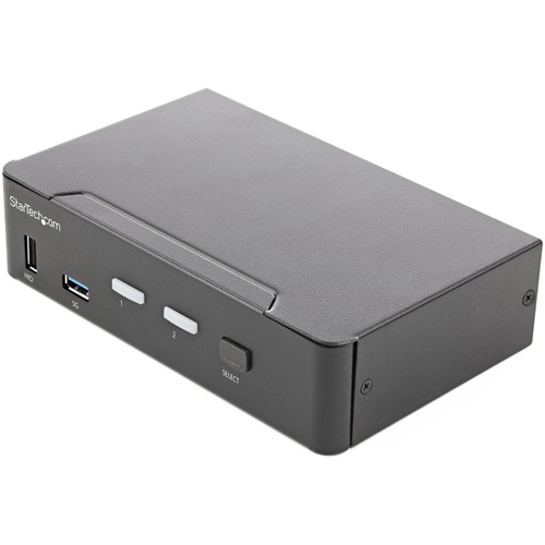 2 Port HDMI KVM Switch with 2 Port USB 3.0 Hub 5Gbps - Hotkey/Push Button - Ultra HD 4K 60Hz HDR10 HDMI 2.0 (3840x2160) - HDCP 2.2 - EDID, HDCP Emulation - Front Facing USB 3.0 Port - 4x USB HID - 2 or 7.1ch Audio - OS Independent - 2 Year Warr - TAA