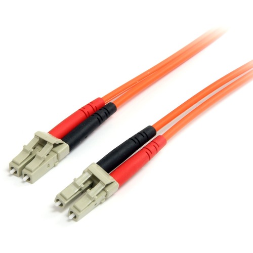 Connect fiber network devices for high-speed transfers with LSZH rated cable - 2m LC Fiber Optic Cable - 2 m LC to LC Fiber Patch Cable - 2 meter LC Fiber Cable - Multimode Duplex 62.5/125 - LSZH - LC/LC - OM1 Fiber Cable - Lifetime Warranty