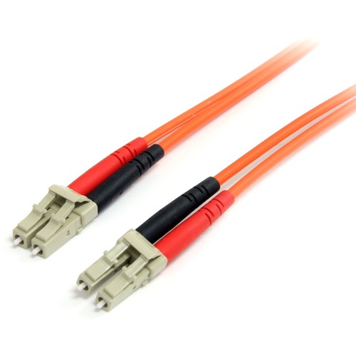 Connect fiber network devices for high-speed transfers with LSZH rated cable - 5m LC Fiber Optic Cable - 5 m LC to LC Fiber Patch Cable - 5 meter LC Fiber Cable - Multimode Duplex 62.5/125 - LSZH - LC/LC - OM1 Fiber Cable - Lifetime Warranty