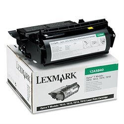 Lexmark 12A5840 Black Toner Cartridge 12A5840 Return Program Print Cartridge; Yield: 10,000 pages