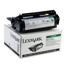Lexmark 12A5845 Black Toner Cartridge 12A5845 High Yield Return Program Print Cartridge; Yield: 25,000 pages