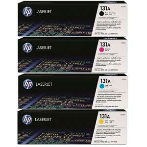 HP 131A Toner Cartridge Bundle Includes CF210A, CF211A, CF212A, CF213A