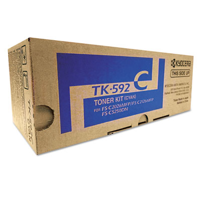 TK-592C Cyan Toner Cartridge; Yield: 5,000 pages